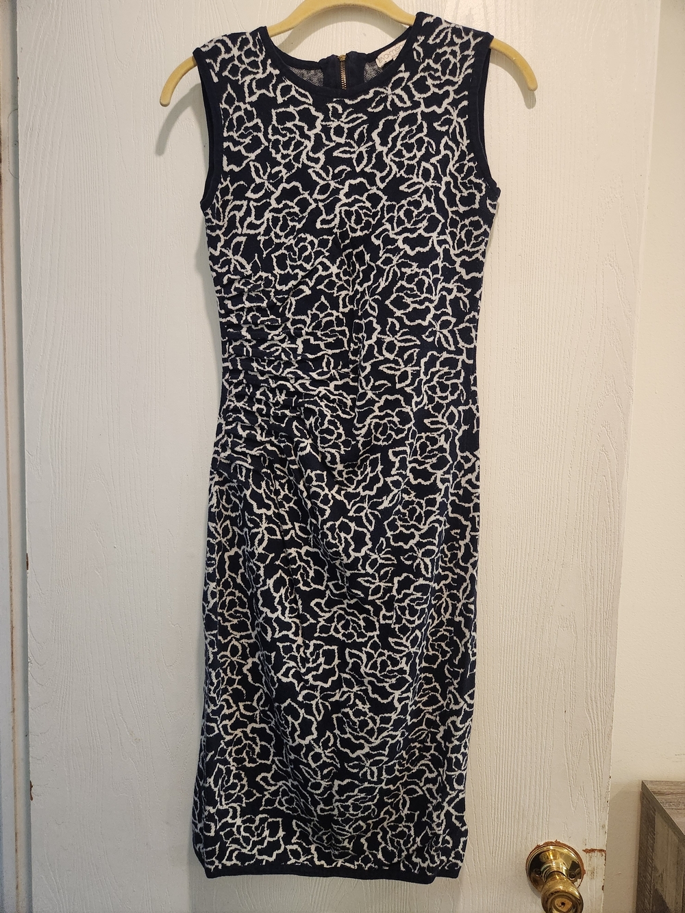 Eva Mendes for New York & Company Navy and White Floral Dress